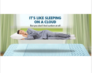 Memory Foam Mattress Topper Cool Gel with Bamboo Fabric Cover
