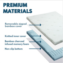 Load image into Gallery viewer, Memory Foam Mattress Topper Cool Gel with Bamboo Fabric Cover
