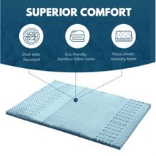 Load image into Gallery viewer, Memory Foam Mattress Topper Cool Gel with Bamboo Fabric Cover