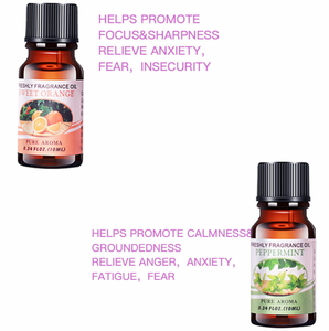 Kit of Oils for Diffuser Humidifier - 6  or 12 Fragrances or Carry Box
