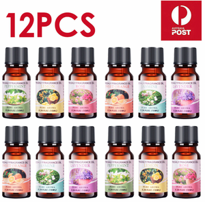 Kit of Oils for Diffuser Humidifier - 6  or 12 Fragrances or Carry Box