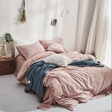 Load image into Gallery viewer, Luxury 100% Cotton Chenille 4 Pcs Bedding Set - Rose