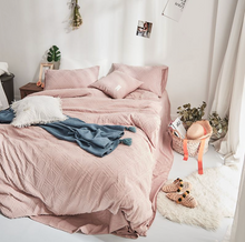 Load image into Gallery viewer, Luxury 100% Cotton Chenille 4 Pcs Bedding Set - Rose