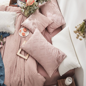 Luxury 100% Cotton Chenille 4 Pcs Bedding Set - Rose