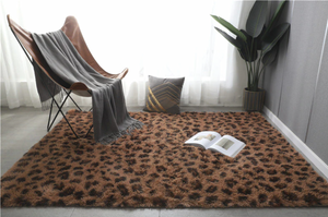 Fluffy Large Area Rug - Cheetah