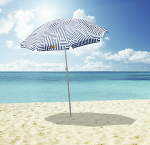 Beach Umbrella Outdoor 1.8m Sun Shade - Stripes