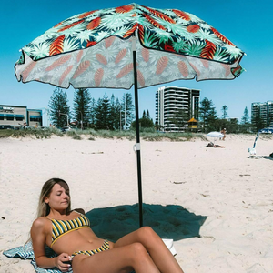 Beach Umbrella Outdoor 1.8m Sun Shade - Stripes