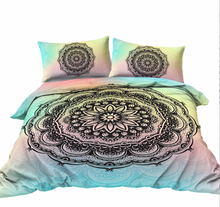 Load image into Gallery viewer, Mandala Quilt Cover Set - Early Morning