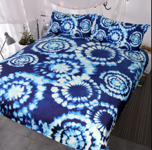Load image into Gallery viewer, Rainbow Blue Tie Dye Quilt Cover Bedding Set