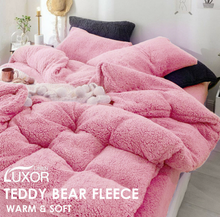 Load image into Gallery viewer, Teddy Bear Fleece Quilt Cover - Pink