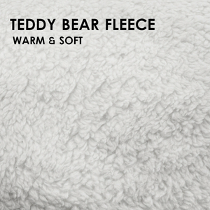 Teddy Bear Fleece Quilt Cover - Off white