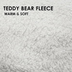 Teddy Bear Fleece Quilt Cover - Grey