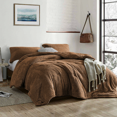 Teddy Fleece Quilt Cover Set - Camel