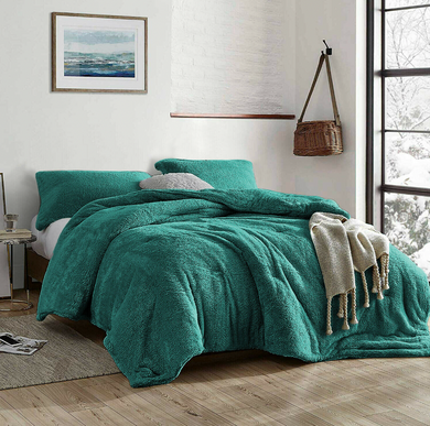 Teddy Fleece Quilt Cover Set - Teal