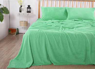 Teddy Fleece Sheet Set - Aqua