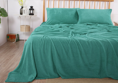 Teddy Fleece Sheet Set - Teal