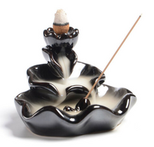 Load image into Gallery viewer, Lotus Shaped Backflow Incense Burner