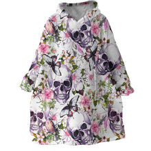 Load image into Gallery viewer, Blanket Hoodie - Skull Flower