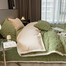Load image into Gallery viewer, Pineapple Fleece Quilt Cover Set - Green