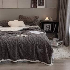 Pineapple Fleece Blanket - Charcoal