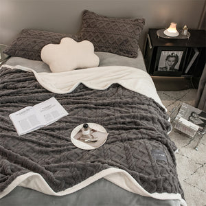 Pineapple Fleece Blanket - Charcoal