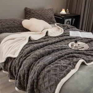 Pineapple Fleece Blanket - Charcoal