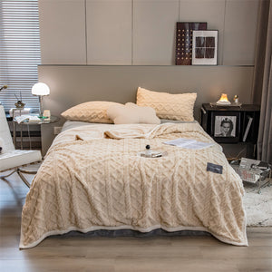 Pineapple Fleece Blanket - Khaki