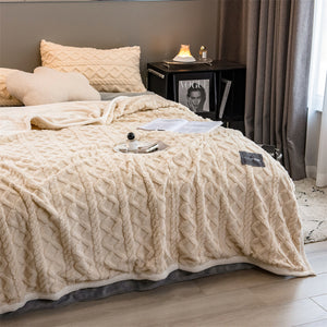 Pineapple Fleece Blanket - Khaki
