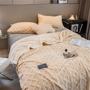 Pineapple Fleece Blanket - Khaki