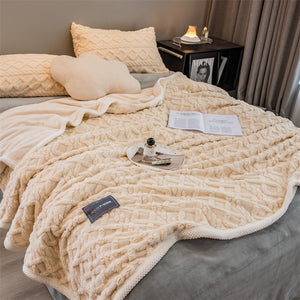 Pineapple Fleece Blanket - Khaki