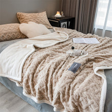 Load image into Gallery viewer, Pineapple Fleece Blanket - Camel