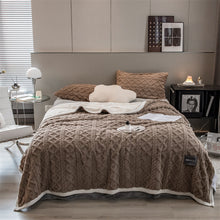 Load image into Gallery viewer, Pineapple Fleece Blanket - Coffee