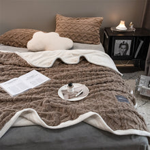 Load image into Gallery viewer, Pineapple Fleece Blanket - Coffee