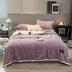 Pineapple Fleece Blanket - Purple