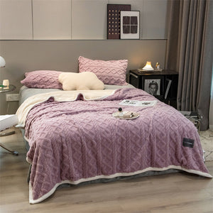 Pineapple Fleece Blanket - Purple