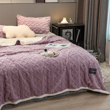 Load image into Gallery viewer, Pineapple Fleece Blanket - Purple