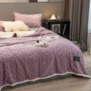 Pineapple Fleece Blanket - Purple