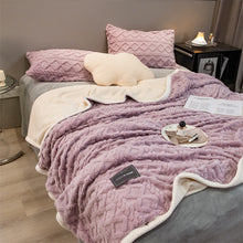 Load image into Gallery viewer, Pineapple Fleece Blanket - Purple