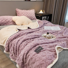 Load image into Gallery viewer, Pineapple Fleece Blanket - Purple