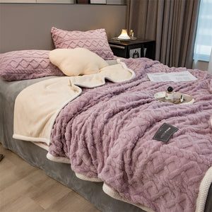 Pineapple Fleece Blanket - Purple