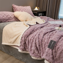 Load image into Gallery viewer, Pineapple Fleece Blanket - Purple