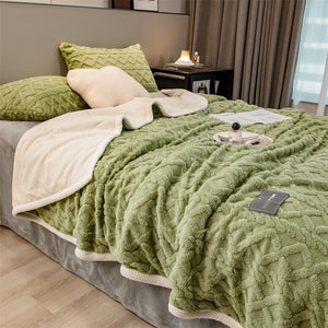 Pineapple Fleece Blanket - Green