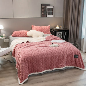 Pineapple Fleece Blanket - Pink