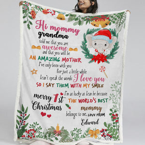 Customised Throw Blanket - Christmas