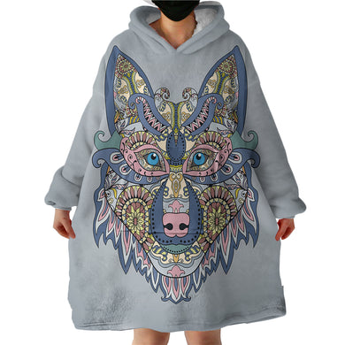 Blanket Hoodie - Wolf Boho (Made to Order)