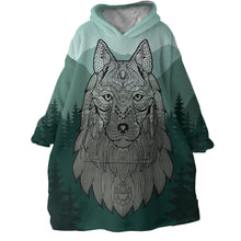 Load image into Gallery viewer, Blanket Hoodie - Wolf Mountain