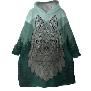 Blanket Hoodie - Wolf Mountain