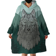 Load image into Gallery viewer, Blanket Hoodie - Wolf Mountain