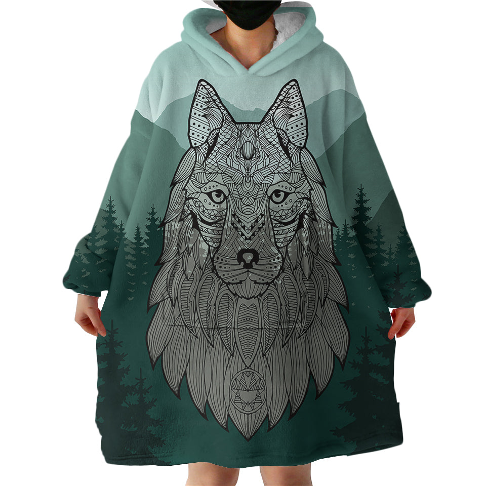 Blanket Hoodie - Wolf Mountain