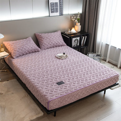 Pineapple Fleece Fitted Sheet - Purple
